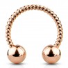 Piercing fer à cheval 29 - Rose vrillé