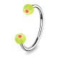Piercing micro-circulaire 24 - UV étoile verte et rose