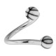 Piercing micro-spirale 14 - Basket boules blanches