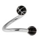 Piercing micro-spirale 14 - Basket boules noires