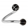 Piercing micro-spirale 14 - Basket boules noires