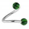 Piercing micro-spirale 14 - Basket boules vertes
