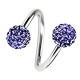 Piercing micro spirale à boules féridos lilas (33)