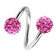 Piercing micro-spirale 33 - Boules féridos roses