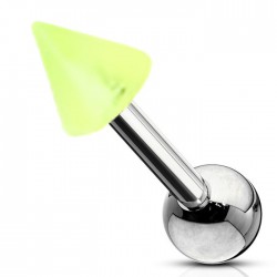 Cartilage hélix, tragus 85 - Pointe fluorescente vert-pomme