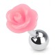 Cartilage hélix, tragus 104 - Acrylique fleur rose