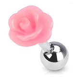 Cartilage hélix, tragus 104 - Acrylique fleur rose