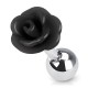 Cartilage hélix, tragus 104 - Acrylique fleur noire