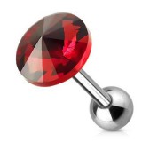 Cartilage hélix, tragus 133 - Cercle cristal rouge