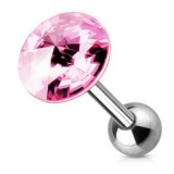 Cartilage hélix, tragus 133 - Cercle cristal rose