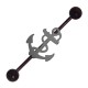 Piercing industriel 123 - Plaqué-titane noir ancre