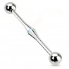 Piercing industriel 124 - Centre avec cristaux bleu-clair
