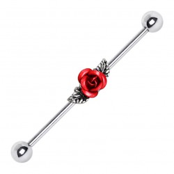 Piercing industriel 179 - Rose rouge