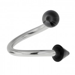 Piercing micro-spirale 03 - Acrylique noir pointes