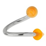 Piercing micro-spirale 03 - Acrylique orange pointes