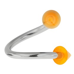 Piercing micro-spirale 03 - Acrylique orange pointes