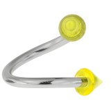 Piercing micro-spirale 03 - Acrylique jaune pointes