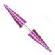 Cartilage hélix, tragus 159 - Plaqué-titane lilas longues pointes