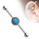 Piercing industriel 169 - Cercle gris soleil turquoise