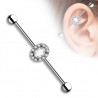 Piercing industriel 163 - Cristal ovale transparent