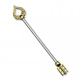 Piercing industriel 181 - Flèche de cupidon gold-ip jaune