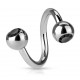 Piercing micro-spirale 12 - Boules cristal noir
