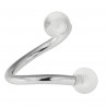 Piercing micro-spirale 04 - Acrylique transparent boules