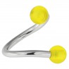 Piercing micro-spirale 04 - Acrylique jaune boules