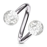 Piercing micro-spirale 43 - UV paillettes