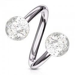 Piercing micro-spirale 43 - UV paillettes