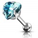 Cartilage hélix, tragus 173 - Cristal cœur bleu-clair