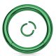Piercing micro-bcr 05 - Anneau brisé plaqué-titane vert
