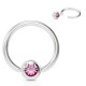 Piercing micro-bcr 08 - Cristal boule rose