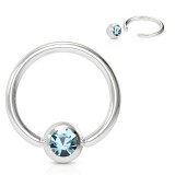 Piercing micro-bcr 08 - Cristal boule bleu-clair