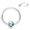 Piercing micro-bcr 08 - Cristal boule bleu-clair