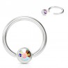 Piercing micro-bcr 08 - Cristal boule aurora