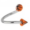 Piercing micro-spirale 18 - Acrylique basket pointes oranges