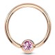 Piercing micro-bcr 93 - Gold-ip rose cristal rose