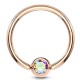 Piercing micro-bcr 93 - Gold-ip rose cristal aurora
