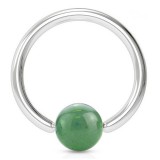 Piercing micro-bcr 06 - Boule en aventurine jade