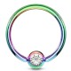 Piercing micro-bcr 20 - Plaqué-titane rainbow cristal transparent
