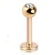Piercing micro-labret 21 - Gold-ip rose cristal transparent