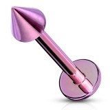Piercing micro-labret 07 - Plaqué-titane lilas pointe