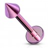 Piercing labret 07 - Plaqué-titane lilas pointe