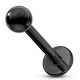Piercing labret 06 - Plaqué-titane boule noire
