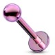 Piercing micro-labret 06 - Plaqué-titane boule lilas