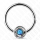 Piercing micro-bcr 160 - Opalite spirale bleu-clair