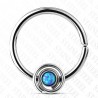 Piercing micro-bcr 160 - Opalite spirale bleu-clair