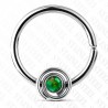 Piercing micro-bcr 160 - Opalite spirale verte