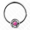 Piercing micro-bcr 160 - Opalite spirale rose